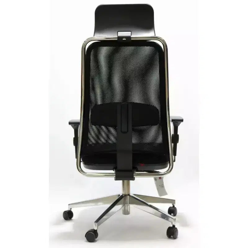 Chaise de bureau HomeStock en similicuir gris, hauteur réglable 52,75 po, avec inclinaison réglable