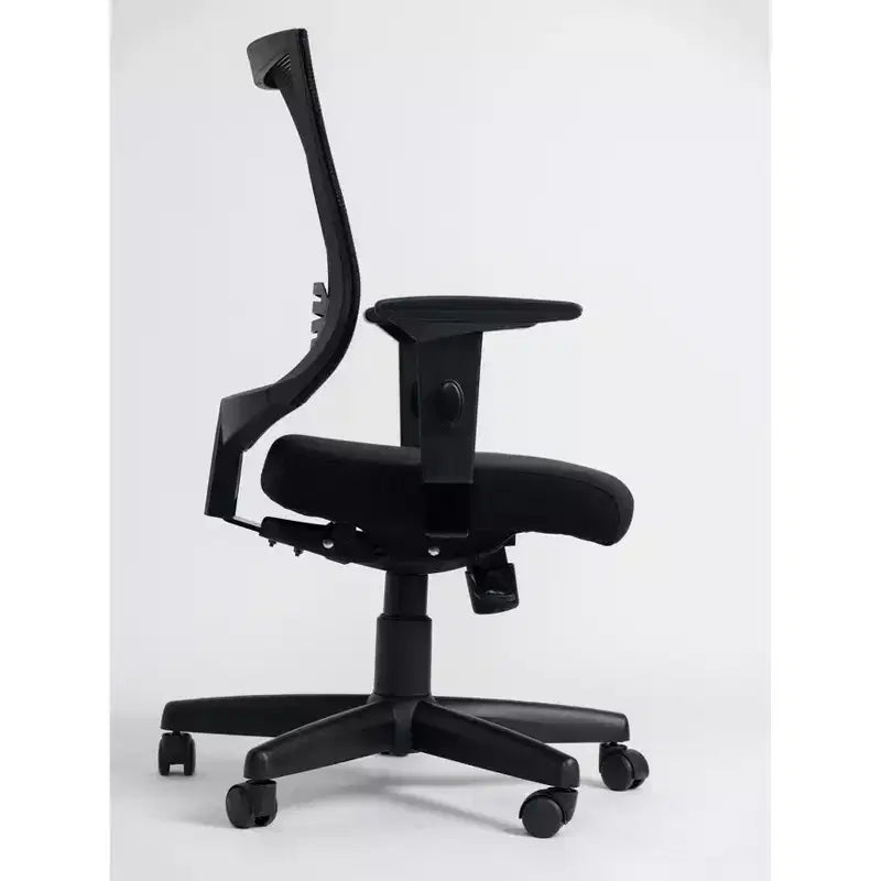 HomeStock Chaise de bureau ergonomique en simili cuir marron, réglable en hauteur, avec inclinaison, hauteur de 47 po
