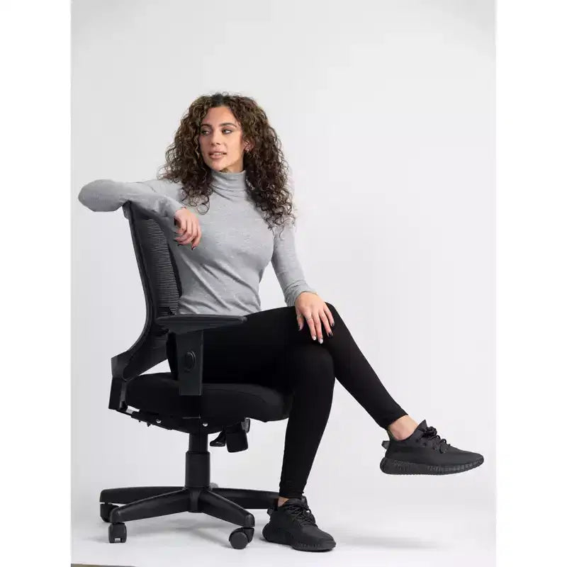 HomeStock Chaise de bureau ergonomique en simili cuir marron, réglable en hauteur, avec inclinaison, hauteur de 47 po