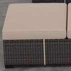 COZONY Lot de 2 chaises longues de patio, chaises longues d'extérieur en rotin avec dossier réglable et coussins