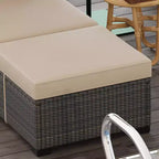 COZONY Lot de 2 chaises longues de patio, chaises longues d'extérieur en rotin avec dossier réglable et coussins