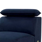Fauteuil lounge Royal Hampton modulaire sans accoudoirs, appui-tête réglable, tissu bleu marine
