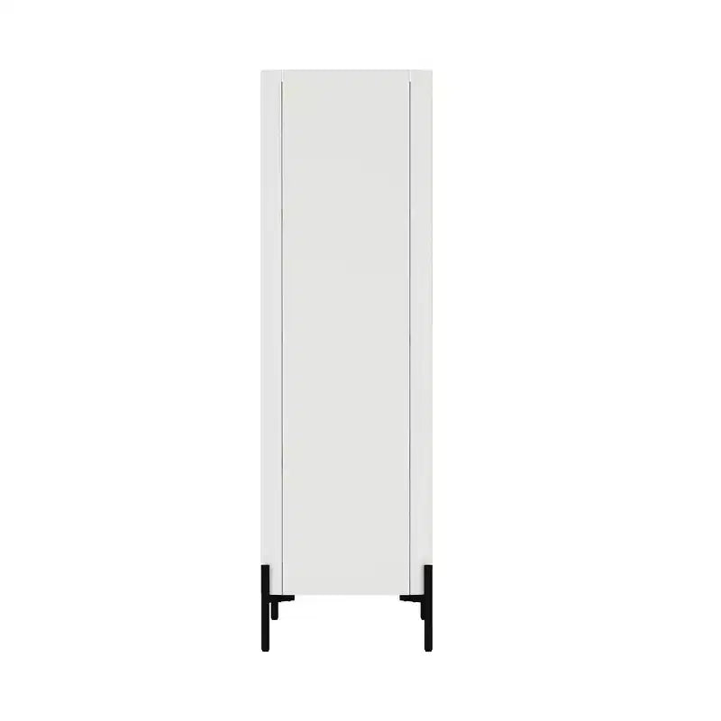 Meuble de rangement GDFStudio Biorn 31,5 avec porte en verre trempé moderne et plateau de rangement