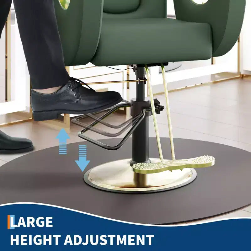 Fauteuil de barbier COZONY pour coiffeur, Fauteuil de salon inclinable avec réglage hydraulique de la hauteur et rotation à 360°, Charge maximale 150 kg, Équipement de spa de beauté