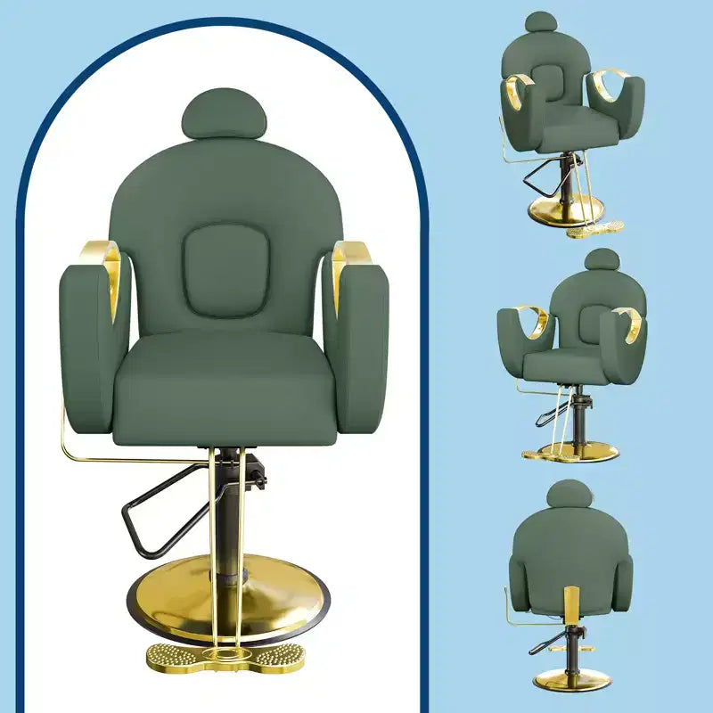 Fauteuil de barbier COZONY pour coiffeur, Fauteuil de salon inclinable avec réglage hydraulique de la hauteur et rotation à 360°, Charge maximale 150 kg, Équipement de spa de beauté