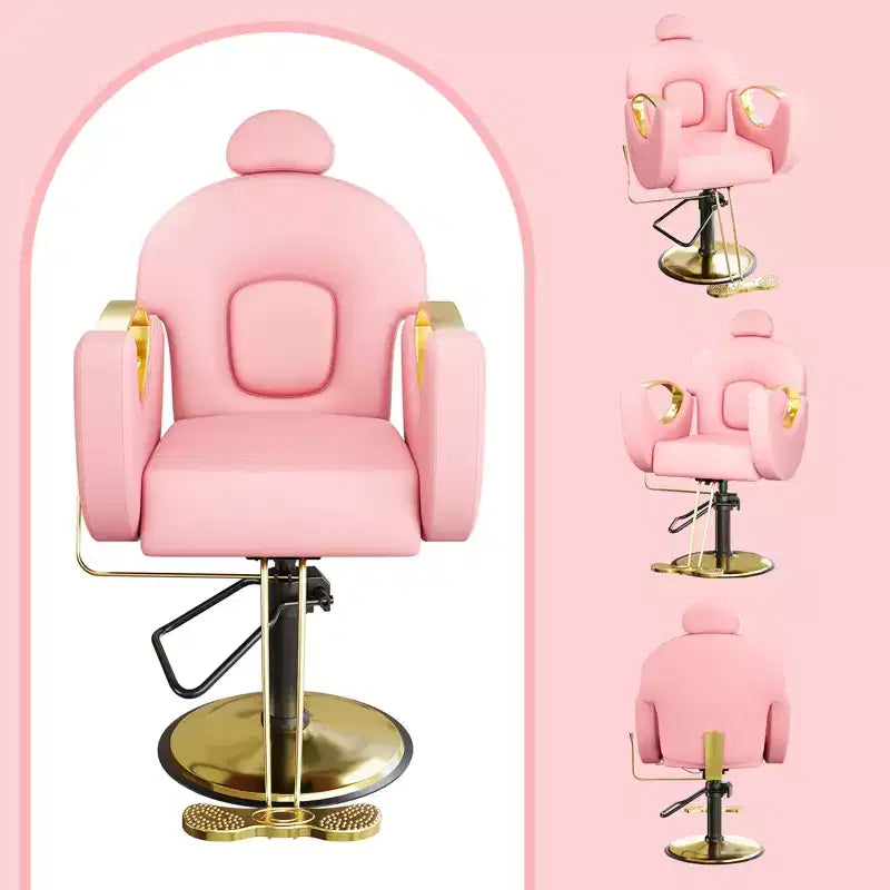 Fauteuil de barbier COZONY pour coiffeur, Fauteuil de salon inclinable avec réglage hydraulique de la hauteur et rotation à 360°, Charge maximale 150 kg, Équipement de spa de beauté