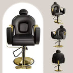 Fauteuil de barbier COZONY pour coiffeur, Fauteuil de salon inclinable avec réglage hydraulique de la hauteur et rotation à 360°, Charge maximale 150 kg, Équipement de spa de beauté