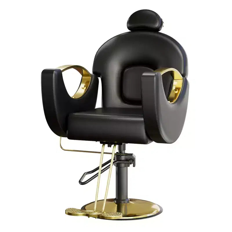 Fauteuil de barbier COZONY pour coiffeur, Fauteuil de salon inclinable avec réglage hydraulique de la hauteur et rotation à 360°, Charge maximale 150 kg, Équipement de spa de beauté