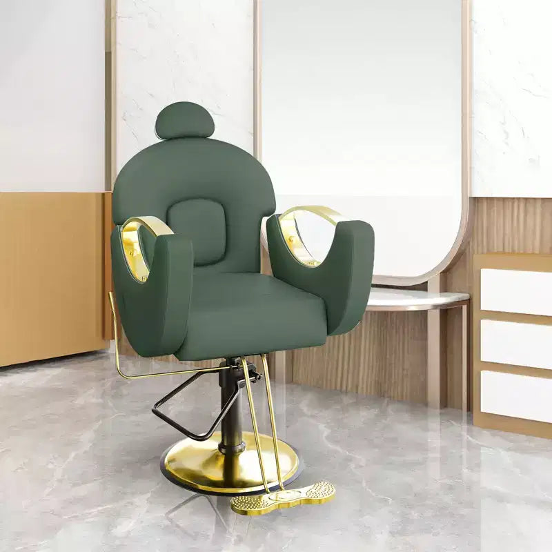 Fauteuil de barbier COZONY pour coiffeur, Fauteuil de salon inclinable avec réglage hydraulique de la hauteur et rotation à 360°, Charge maximale 150 kg, Équipement de spa de beauté