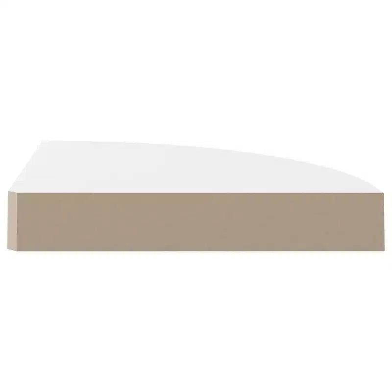 Lot de 2 étagères d'angle en MDF alvéolé blanc brillant, métal