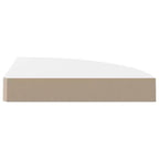 Lot de 2 étagères d'angle en MDF alvéolé blanc brillant, métal
