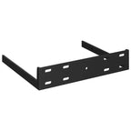 Lot de 2 étagères d'angle en MDF alvéolé blanc brillant, métal