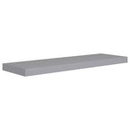 Étagère murale, lot de 4, gris, nid d'abeille, MDF, métal, 80 x 23,6 cm