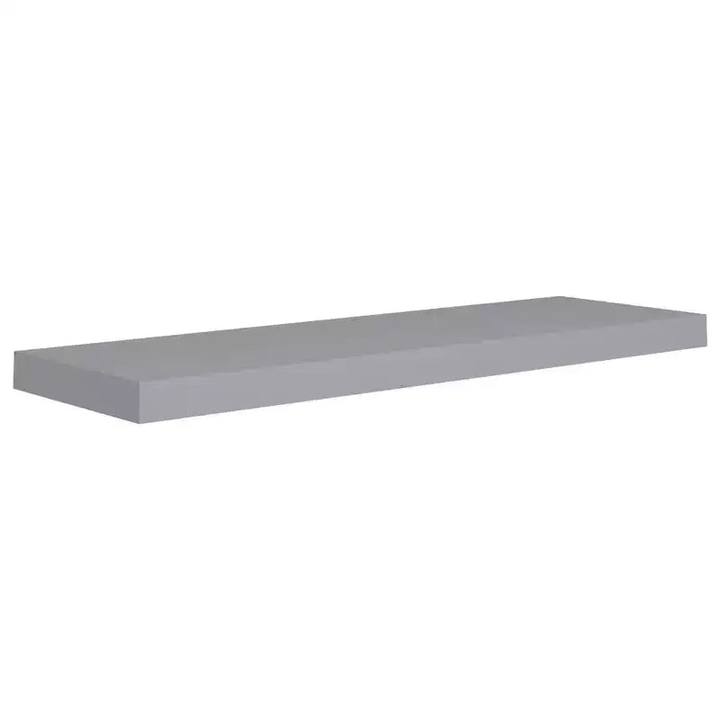 Étagère murale, lot de 4, gris, nid d'abeille, MDF, métal, 80 x 23,6 cm