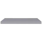 Étagère murale, lot de 4, gris, nid d'abeille, MDF, métal, 80 x 23,6 cm