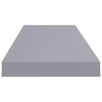 Étagère murale, lot de 4, gris, nid d'abeille, MDF, métal, 80 x 23,6 cm
