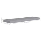 Étagère murale, lot de 4, gris, nid d'abeille, MDF, métal, 80 x 23,6 cm