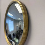 Miroir Convexe Doré Slickblue 10-12, Cadre Métallique, Accent Décoratif Mural pour Salon ou Entrée, Petit ou Moyen