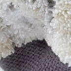 HomeRoots Pouf Ottoman Médaillon Rembourré Ivoire et Gris Clair 18 pouces