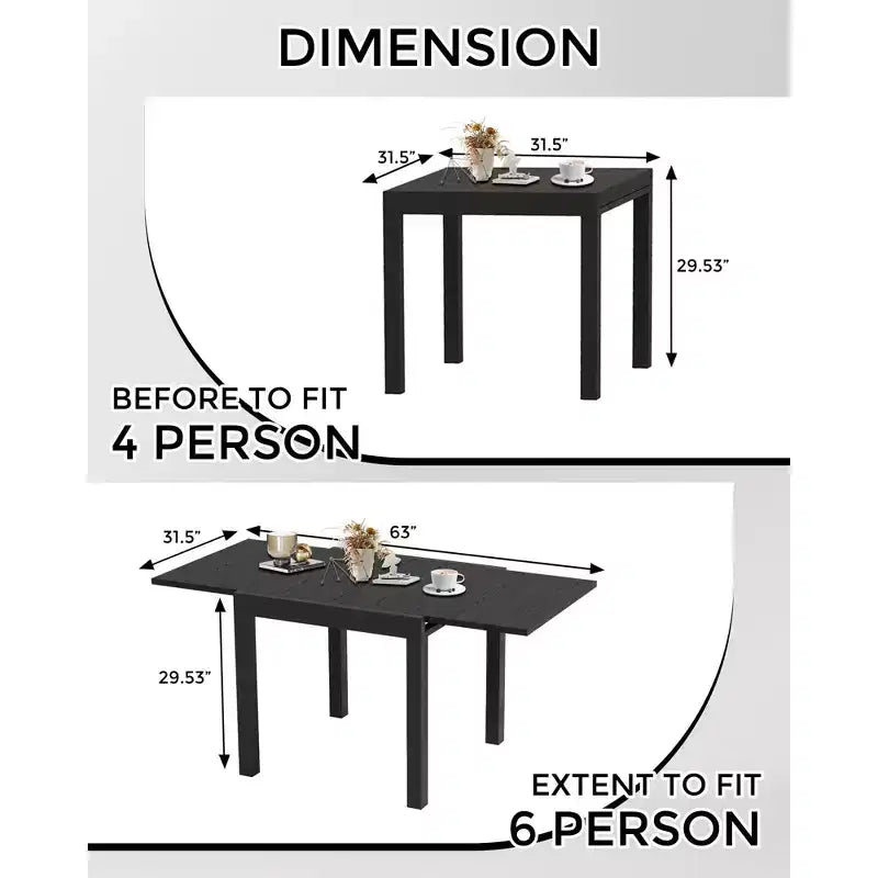 Table à manger extensible en aluminium, fer et bois, effet grain de boisTable à manger rectangulaire extensible pour porche, jardin, balcon