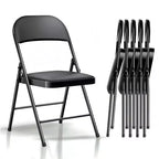 SUGIFT 6-Pack Padded Folding Chairs  Durable Steel Frame, Fabric Cover, Event & Home Use