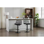 Okak Lot de 2 tabourets de bar pivotants en rotin 24-32", Chaises de comptoir réglables en hauteur avec repose-pieds pour salle à manger et cuisine