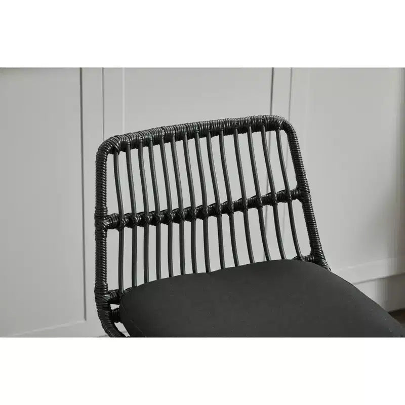 Okak Lot de 2 tabourets de bar pivotants en rotin 24-32", Chaises de comptoir réglables en hauteur avec repose-pieds pour salle à manger et cuisine