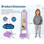 Meuble à bijoux pour enfants 46 avec miroir pleine longueur, tiroirs de rangement et armoire à bijoux pour l'anniversaire des enfants