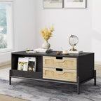 Table basse rectangulaire en bois pour salon, table basse en bois