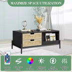 Table basse rectangulaire en bois pour salon, table basse en bois