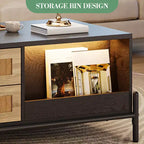 Table basse rectangulaire en bois pour salon, table basse en bois