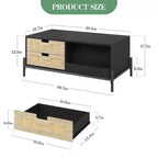 Table basse rectangulaire en bois pour salon, table basse en bois