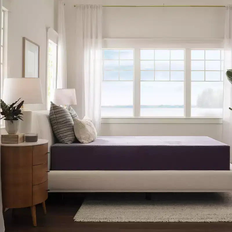 Matelas Hybride Moelleux Purple RestorePlus avec Grille GelFlex 3 et Système de Ressorts Ensachés 3 Zones, Gris