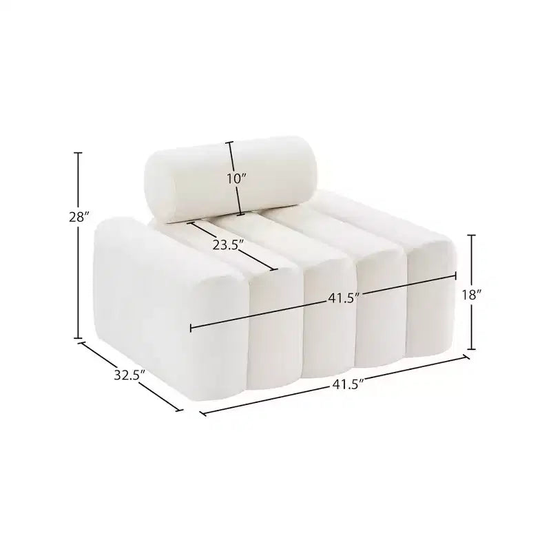 Meridian Furniture, Chaise Melody en velours