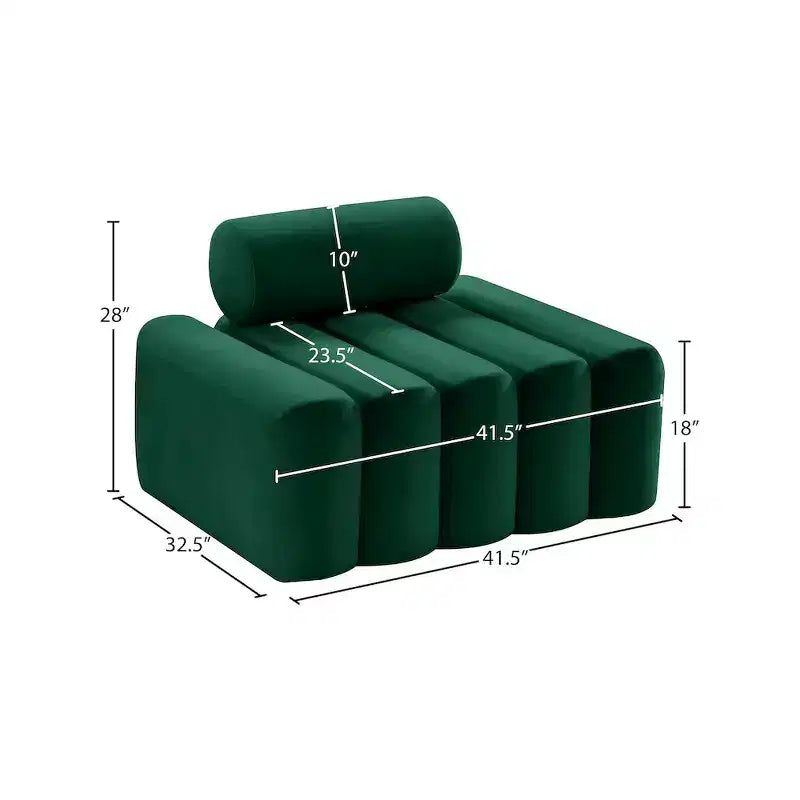Meridian Furniture, Chaise Melody en velours