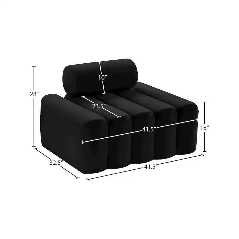 Meridian Furniture, Chaise Melody en velours