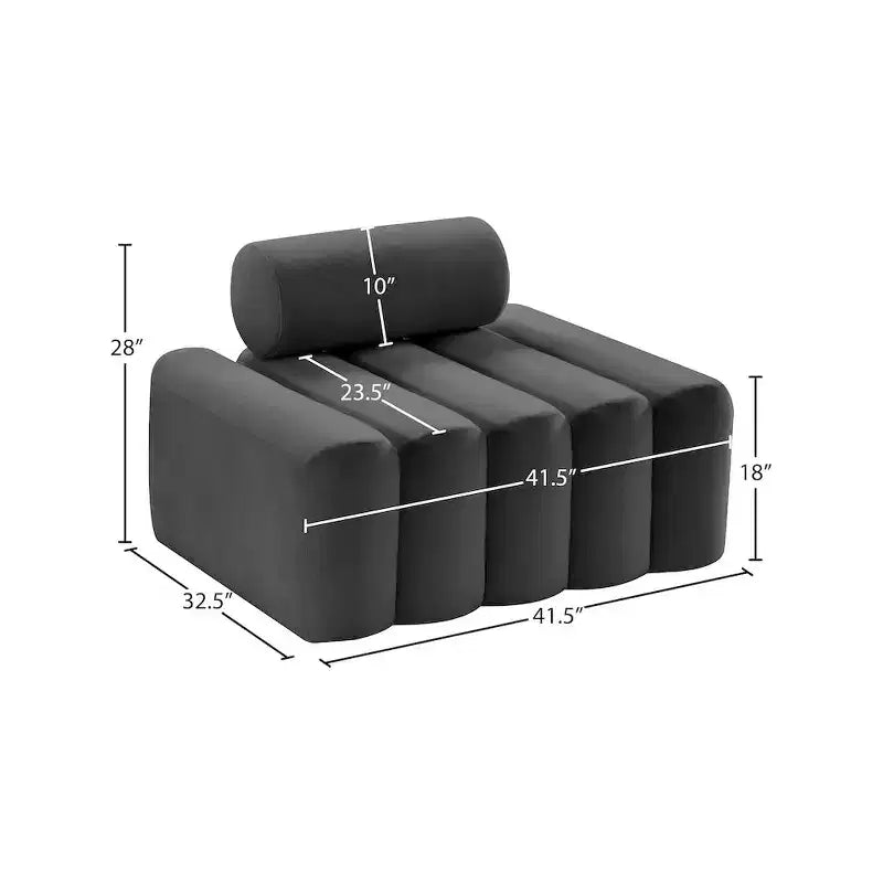 Meridian Furniture, Chaise Melody en velours