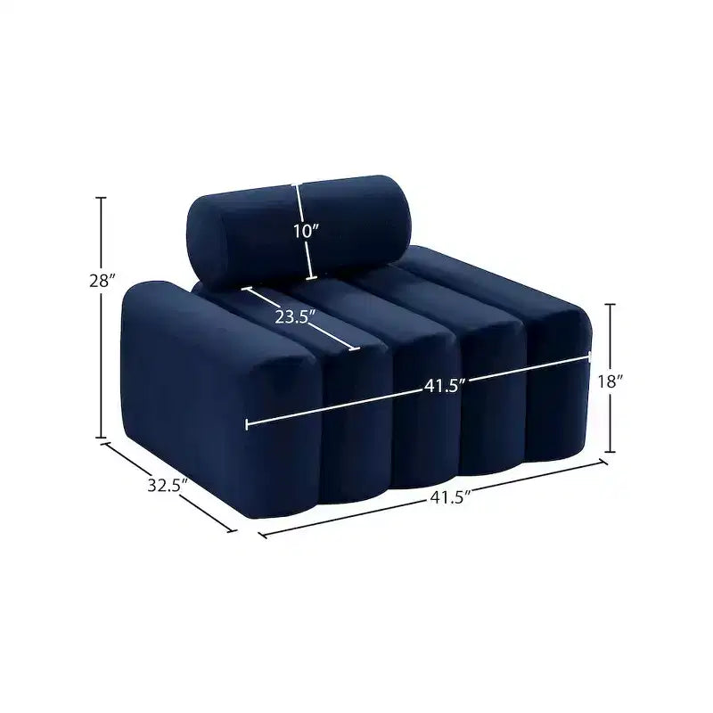 Meridian Furniture, Chaise Melody en velours