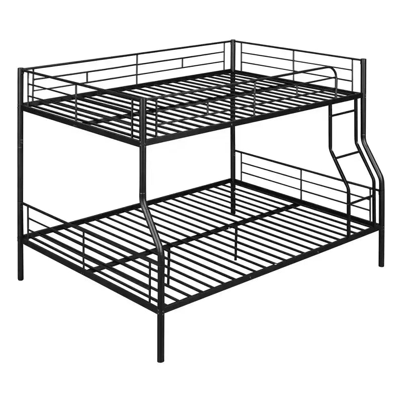 Lit superposé Luxystar Full XL au-dessus d'un lit Queen, cadre en métal avec barrières de sécurité, séparable en deux lits individuels pour appartement