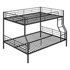 Lit superposé Luxystar Full XL au-dessus d'un lit Queen, cadre en métal avec barrières de sécurité, séparable en deux lits individuels pour appartement