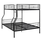 Lit superposé Luxystar Full XL au-dessus d'un lit Queen, cadre en métal avec barrières de sécurité, séparable en deux lits individuels pour appartement
