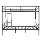 Lit superposé Luxystar Full XL au-dessus d'un lit Queen, cadre en métal avec barrières de sécurité, séparable en deux lits individuels pour appartement