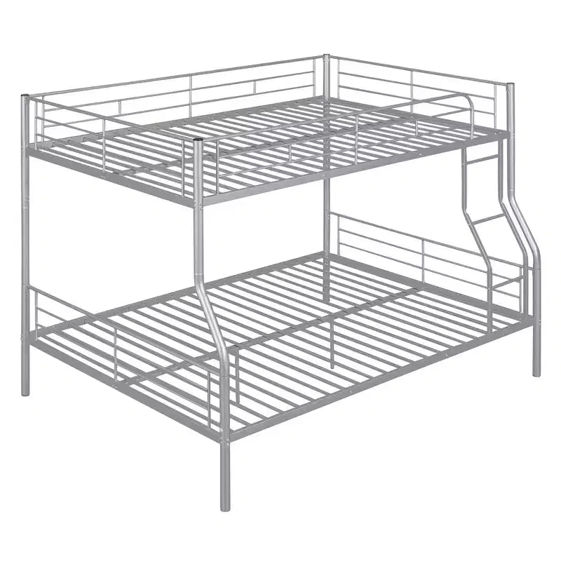Lit superposé Luxystar Full XL au-dessus d'un lit Queen, cadre en métal avec barrières de sécurité, séparable en deux lits individuels pour appartement
