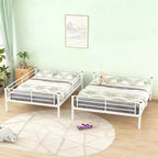 Lit superposé Luxystar Full XL au-dessus d'un lit Queen, cadre en métal avec barrières de sécurité, séparable en deux lits individuels pour appartement
