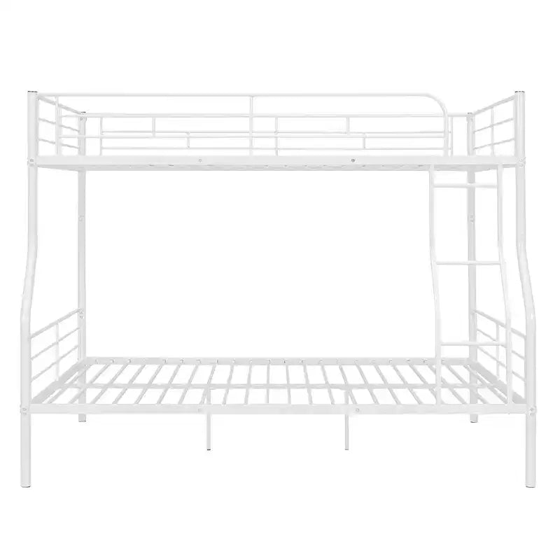 Lit superposé Luxystar Full XL au-dessus d'un lit Queen, cadre en métal avec barrières de sécurité, séparable en deux lits individuels pour appartement