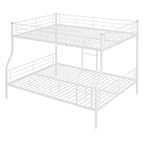 Lit superposé Luxystar Full XL au-dessus d'un lit Queen, cadre en métal avec barrières de sécurité, séparable en deux lits individuels pour appartement