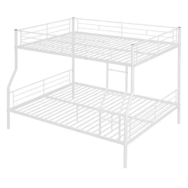 Lit superposé Luxystar Full XL au-dessus d'un lit Queen, cadre en métal avec barrières de sécurité, séparable en deux lits individuels pour appartement