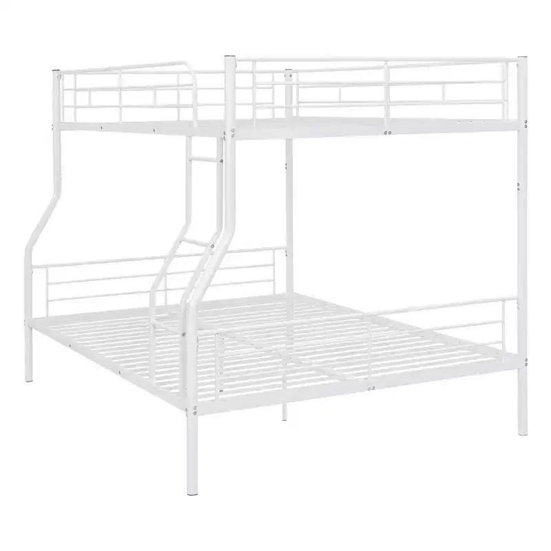 Lit superposé Luxystar Full XL au-dessus d'un lit Queen, cadre en métal avec barrières de sécurité, séparable en deux lits individuels pour appartement