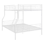 Lit superposé Luxystar Full XL au-dessus d'un lit Queen, cadre en métal avec barrières de sécurité, séparable en deux lits individuels pour appartement