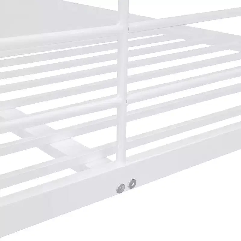 Lit superposé Luxystar Full XL au-dessus d'un lit Queen, cadre en métal avec barrières de sécurité, séparable en deux lits individuels pour appartement